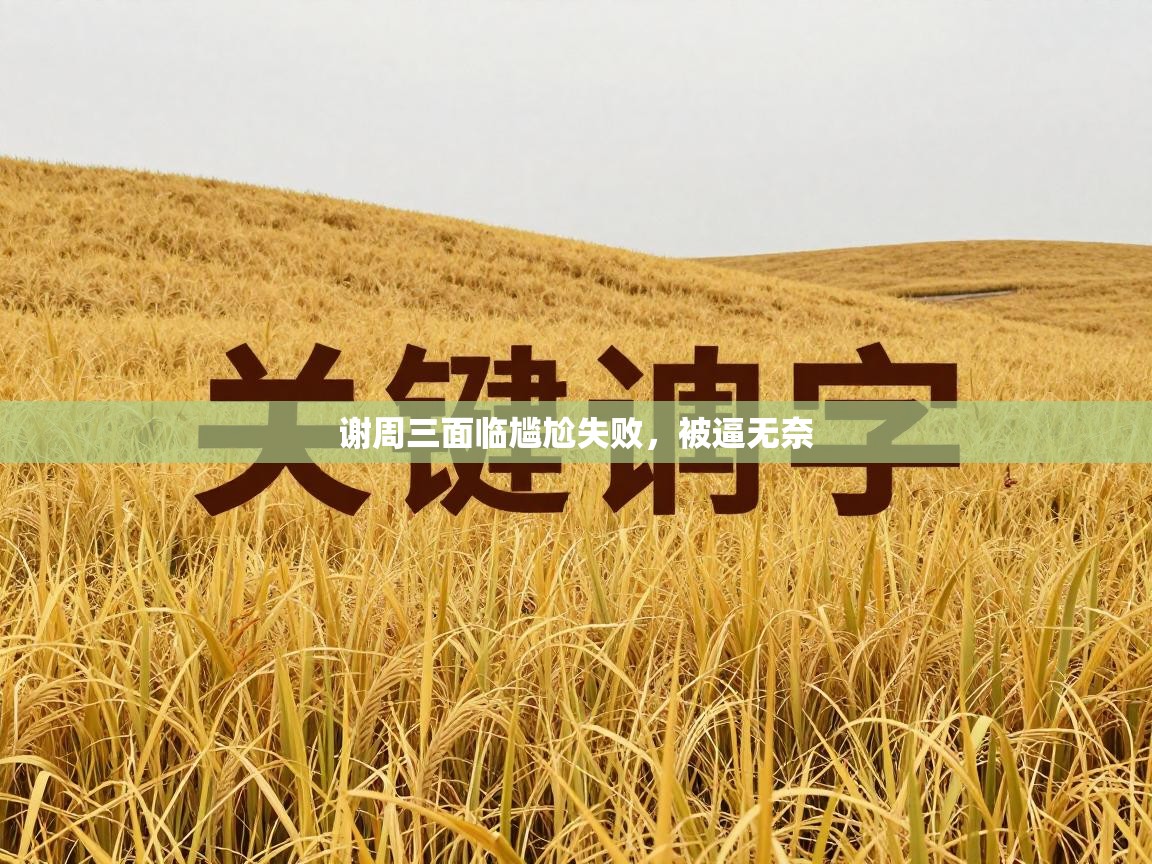 谢周三面临尴尬失败，被逼无奈  第2张